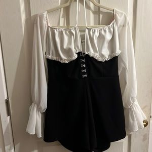 Black and white Romper
